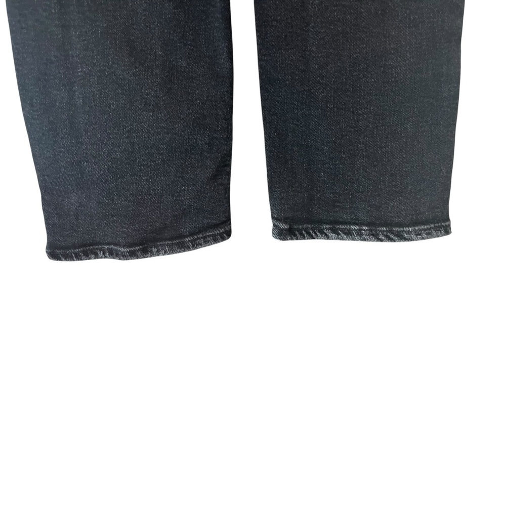 AGOLDE Riley Size 28 Washed Black High Rise Straight Crop Jeans - Picture 2 of 6